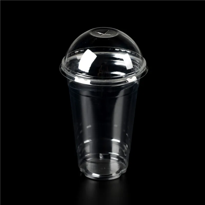 12oz Disposable Logo Plastic Cups 12oz Plastic Cup With Dome Lid