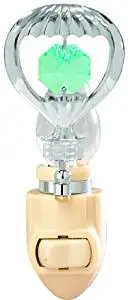 Chrome Plated Hot Air Ballon Night Light with Green Swarovski Element Crystals