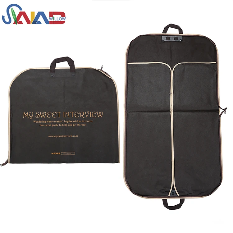 Wholesale Supply printing clothes cover custom folding garment suit bag