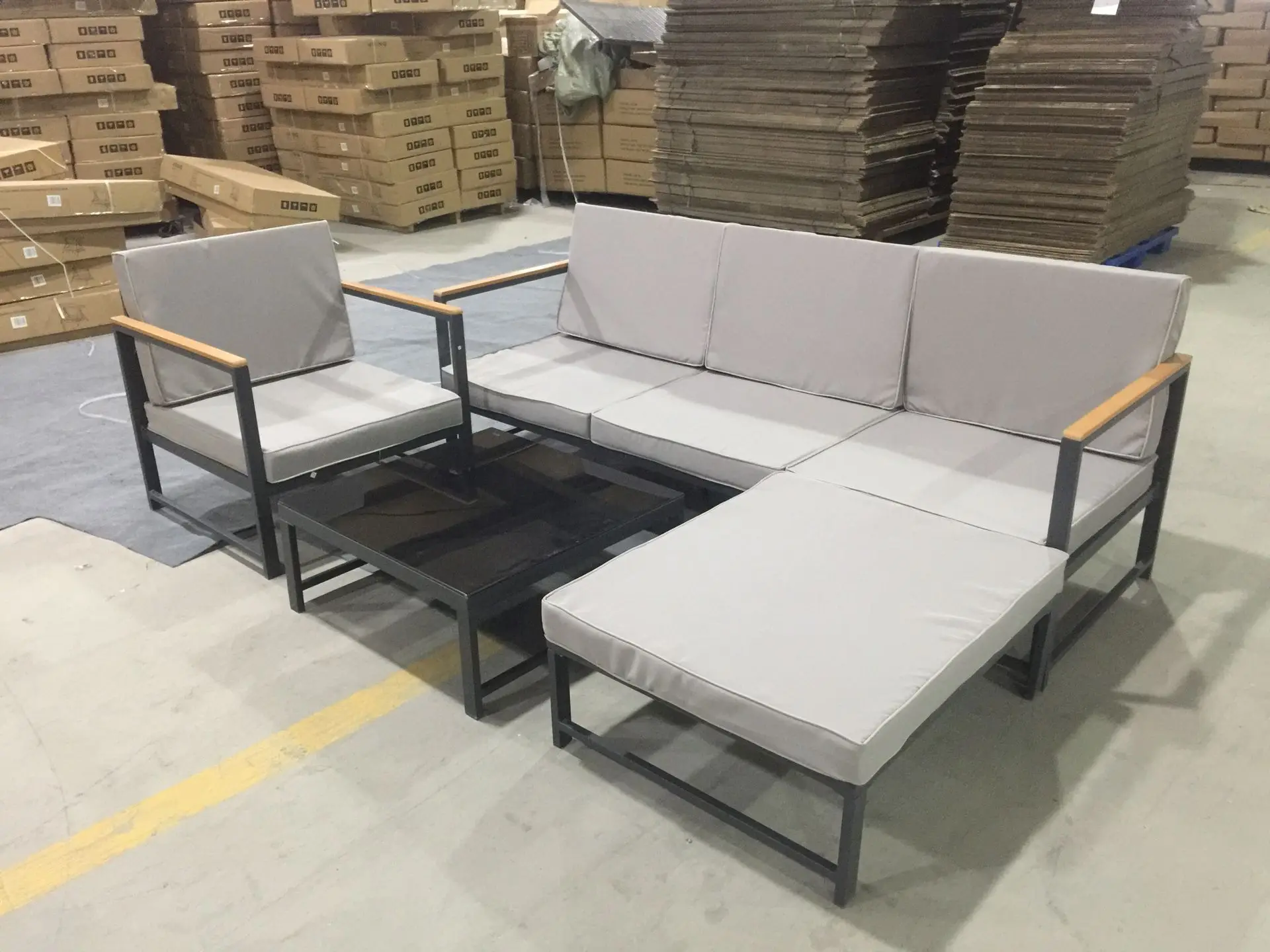 铝框架沙发分户外沙发设置庭院对话集