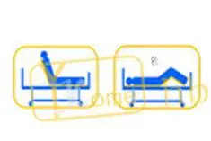 Two-function Manual Bed,Hospital Bed,Hospital Equipment -YKB003