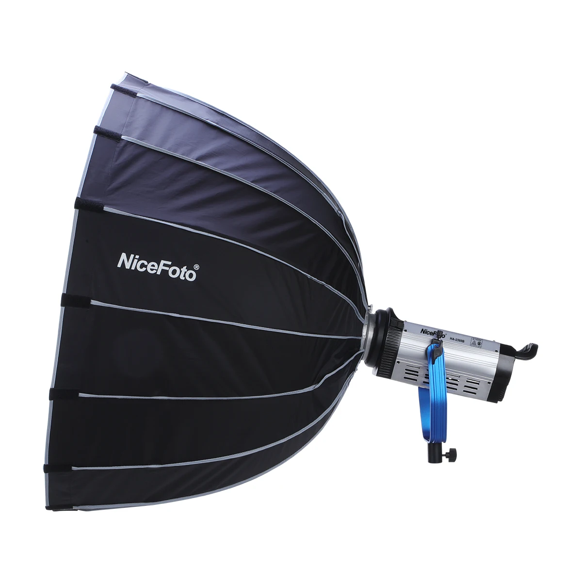 NiceFoto LED Parabolic softbox with grid Quick set-up deep softbox 90cm for LED light Umbrella frame softbox with grid