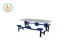 School Factory Foldable Steel Dining Table For Six People