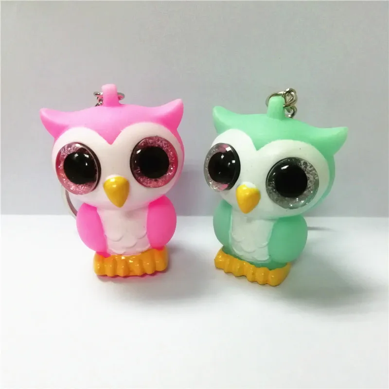 Cute Glitter Eyes Popper Animal Owl Keyring Buy Owl Keyring,Eyes Popper Keyring,Glitter Eyes