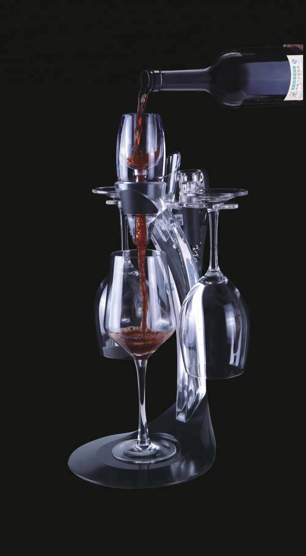 Luxury Wine Accessories Gift Set/5 Piece Wine Bottle Accessory Gift Set