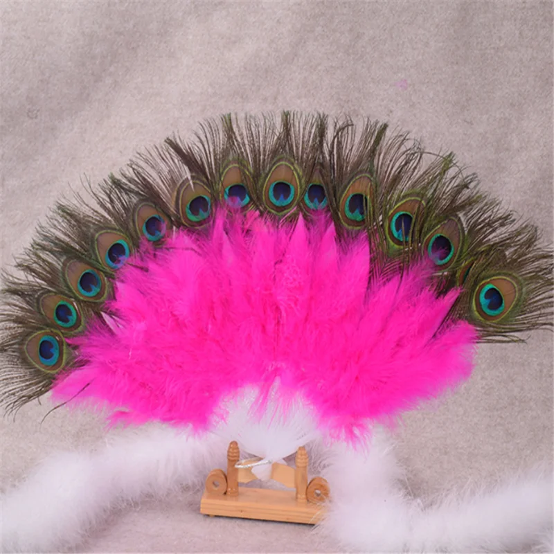 European Fashion Party Supplies Burlesque Dance Bridal Bouquet Peacock Feather Fans Buy Belly 8475