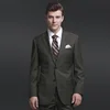 Notch lapel high quality 100% wool two buttons men's formal suit.