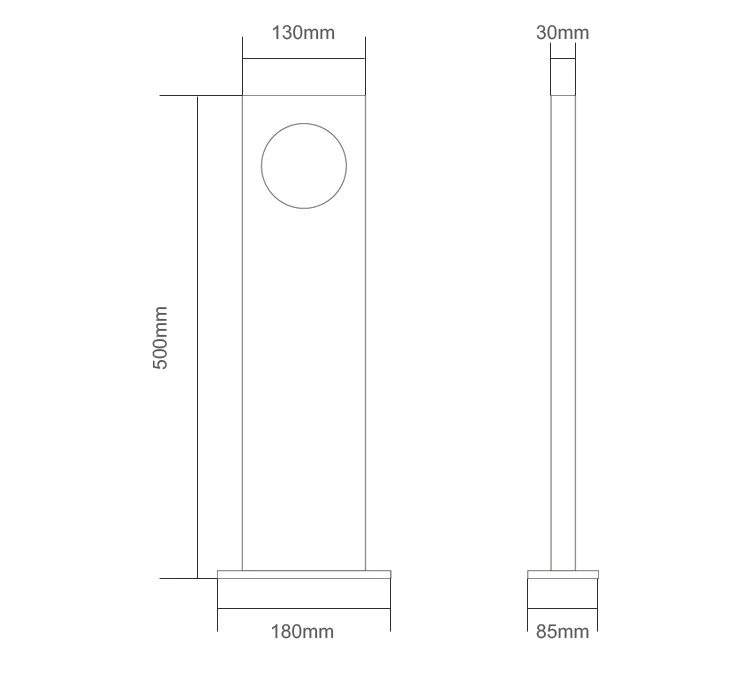 Decorative IP65 Waterproof LED Bollard Light Landscape COB Garden Bollard Outdoor Lighting