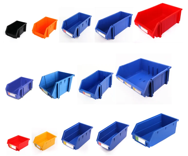 New Red/Blue Open Fronted Storage Bins Plastic Parts Picking Workshop Box Small 