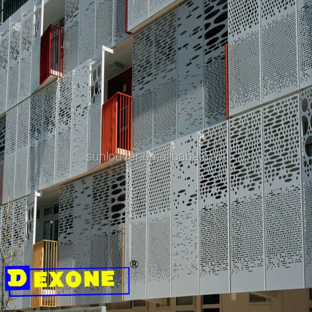 Exterior Construction Aluminum Materials Metal Laser Cutting Exterior Construction Aluminum Materials Metal Laser Cutting Perforated Wall Panel Decorative Fence
