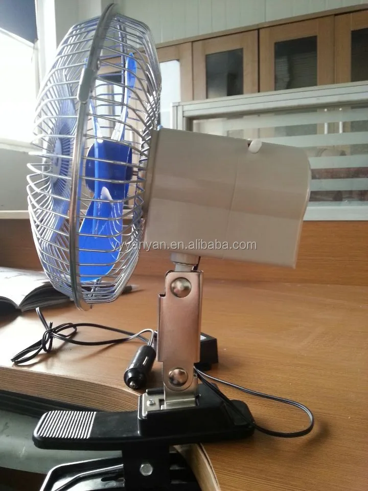 12v/24v 6 Inch Car/auto Mini Oscillating Fan With Clip Mounting Buy