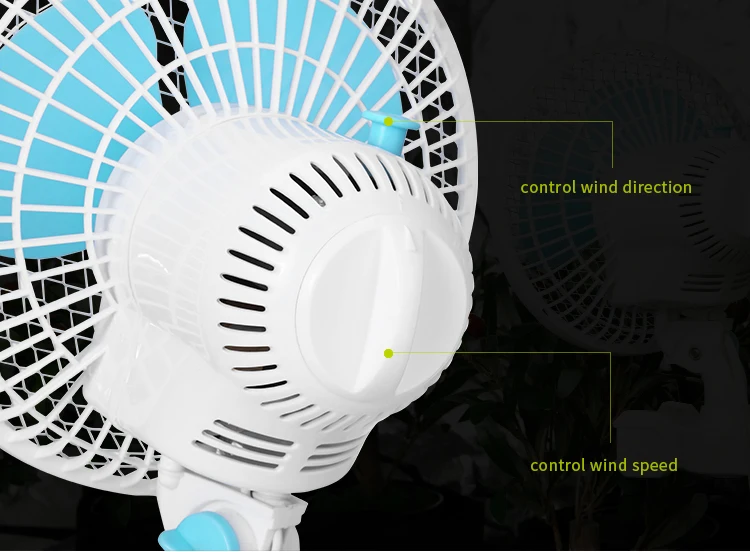 Factory Directly Supply 6 Inch Grow Tent Fan with 180 Degree Oscillating Clip on Fan