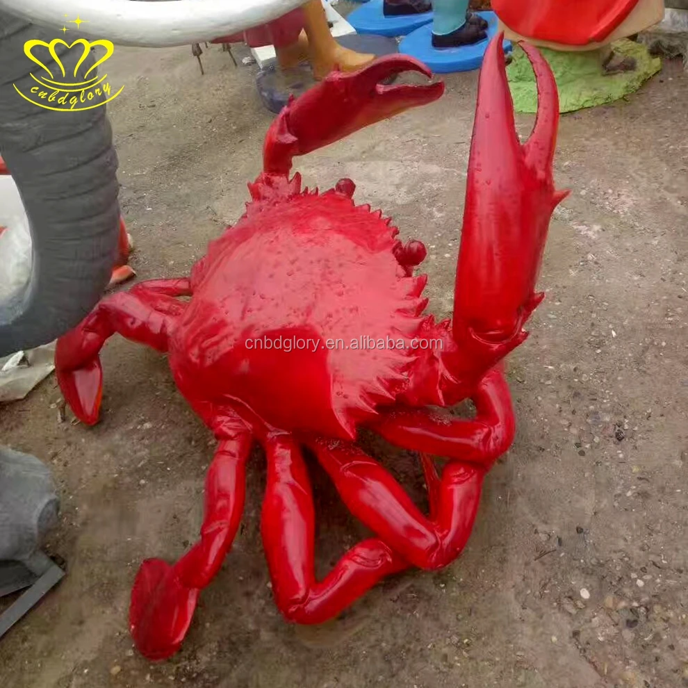 Red Crab Decoration Large Plastic