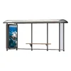 2018 outdoor street furniture modern bus station shelter design with customized advertising equipments