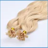 Hot selling in Germany! Good feedback distribute human hair 8A grade natural wavy 1g/strand keratin tip hair