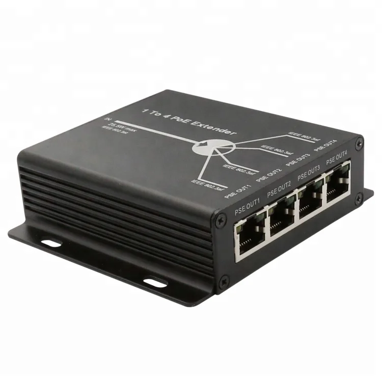 4 Port Cctv 10/100mbps 48v Ieee802.3af/at 120m Veracity Outreach Max ...