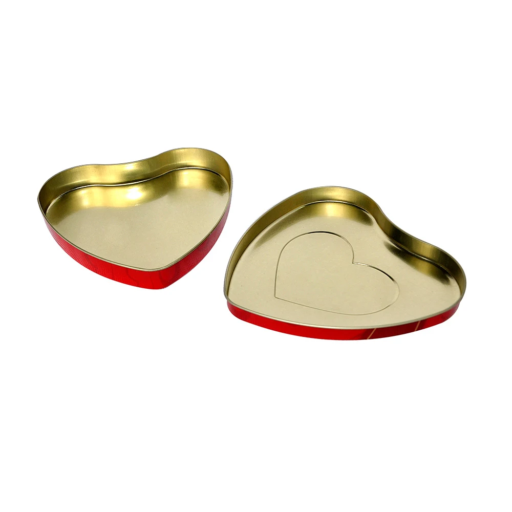 Customized Promotional Printed heart shape Metal Chocolate Tin Box