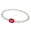 Professional Silver Bracelet Manufacturer Virginia Tech Hokiest Design US Style Fashion Male Bracelet