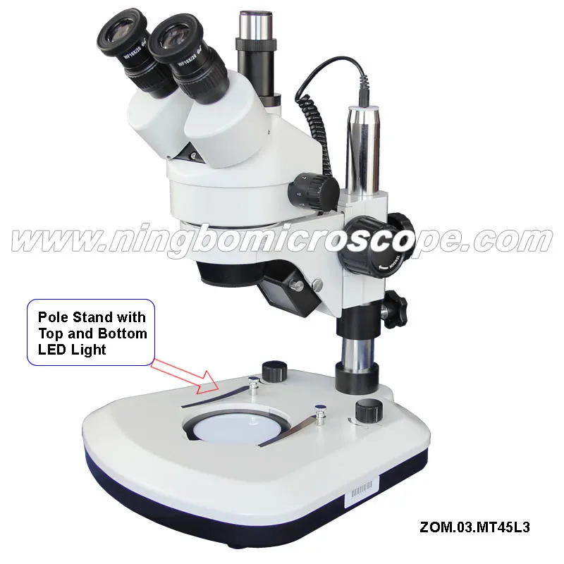 7x45x Digital Lcd Screen Stereo Microscope With Top And Bottom Led