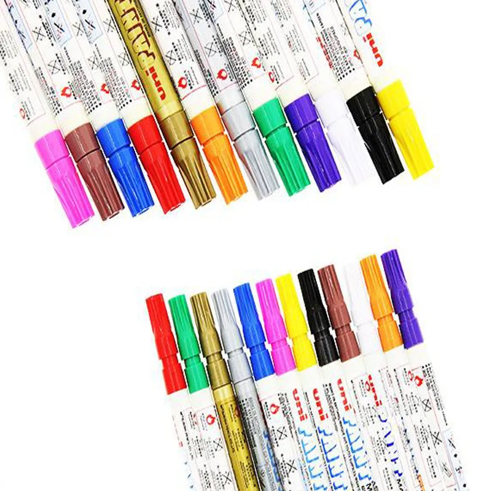 Unipaint Oil Based Paint Marker Full Range 15 Colours Bundle Set,Multi