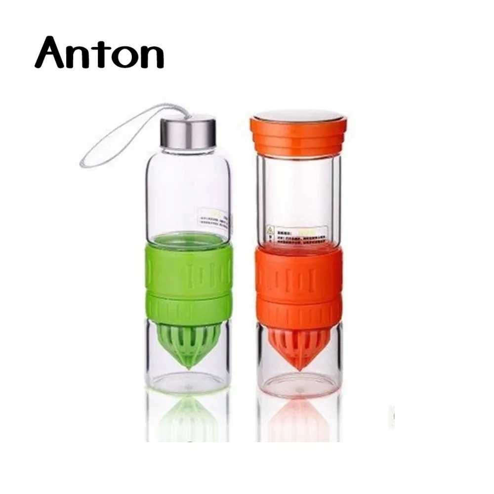 280 Ml Ello Glass Water Bottle Flip Lid Flip Top With Silicone Case
