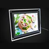 Custom acrylic led table signs plexiglass light box table display led menu board