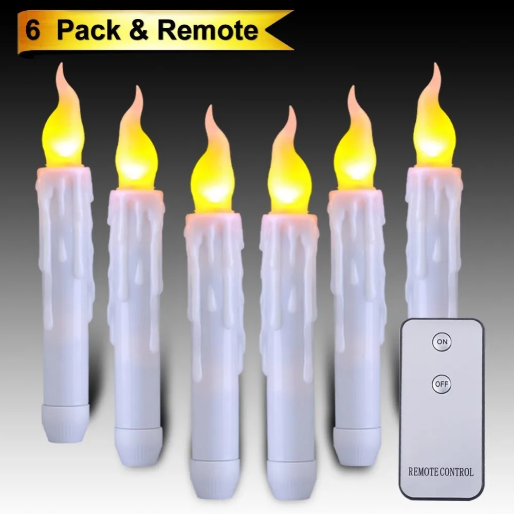 Homemory Electric Christmas Window Candles,Battery Operated Taper Led