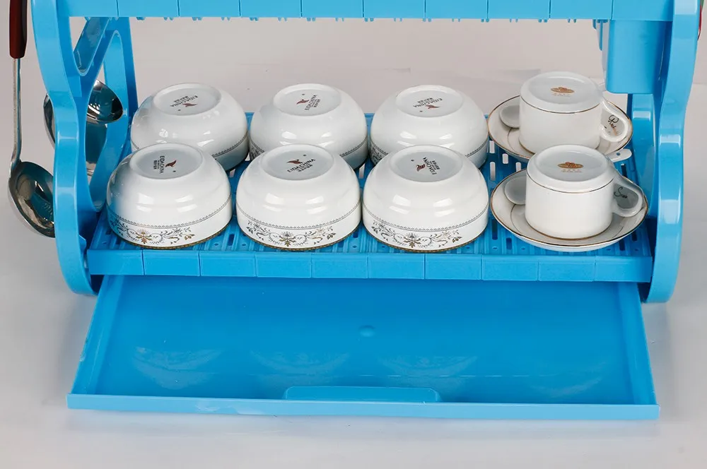 Plastic Dish Drainer With Drip Tray Plate Cutlery Rack Buy Plastic