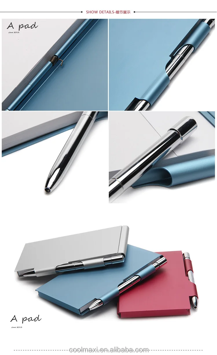 Aluminium Mini Notepad With Pen 2016 Buy Notepad,Notepad With Pen