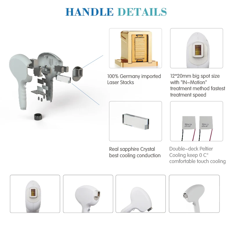 3 wave 755nm 808nm 1064nm 800w power lightsheer soprano permanent diode laser hair removal machine