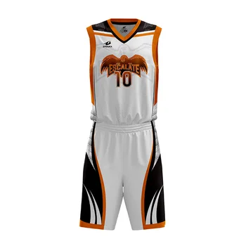 Black Orange White Basketball Jersey 