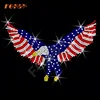 USA Flag Rhinestone Transfer Patriotic EAGLE Wholesale Rhinestone Applique