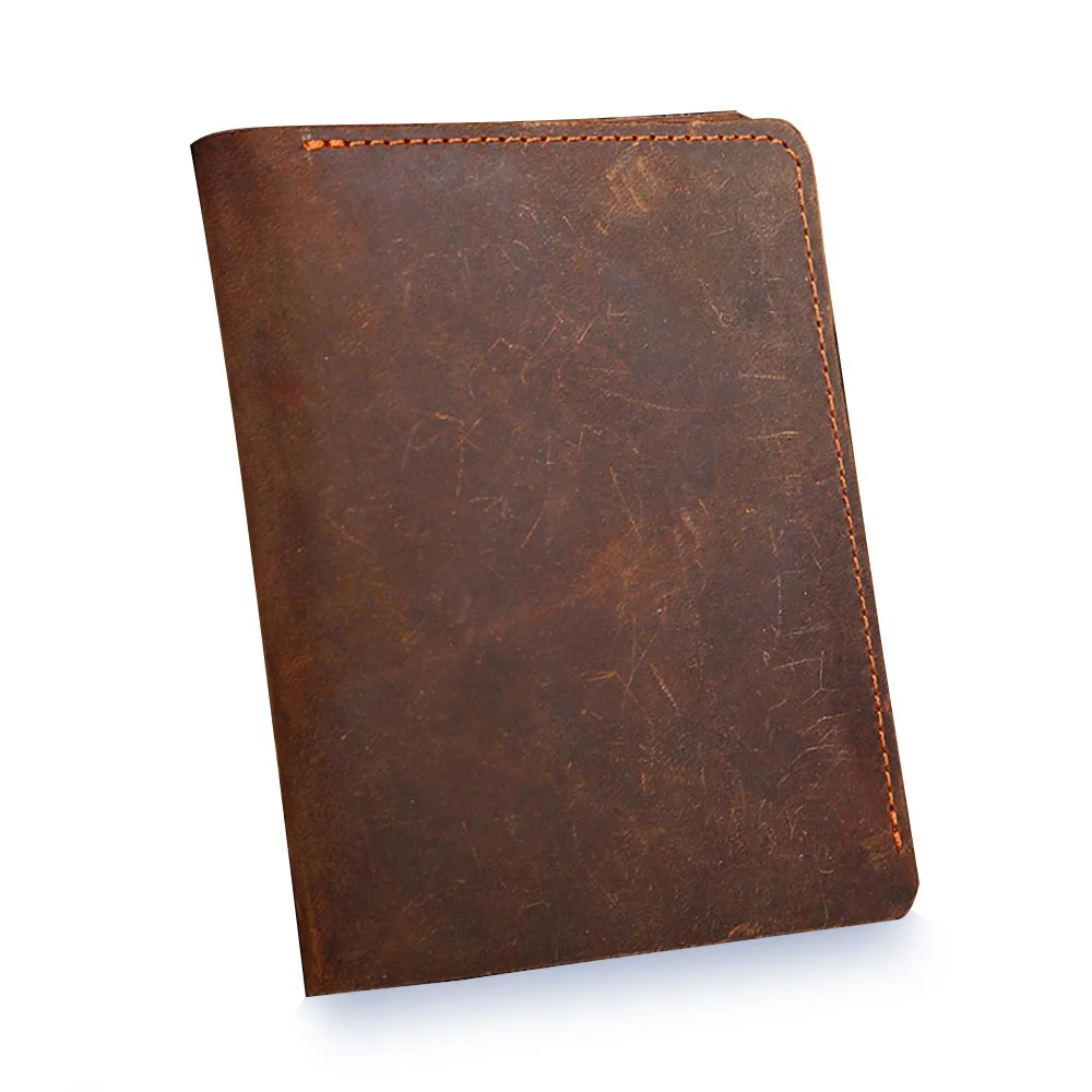 2019 недавно Crazy horse кожа коровы минималистский небольшой тонкий кошелек для мужчин