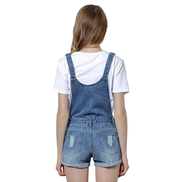 Overalls Shorts Ripped Jeans For Women Safari Style Front Big Package