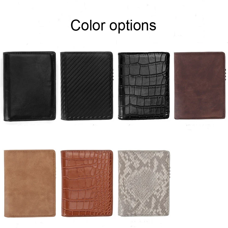 Minimalist PU leather aluminum card holder wallet_3