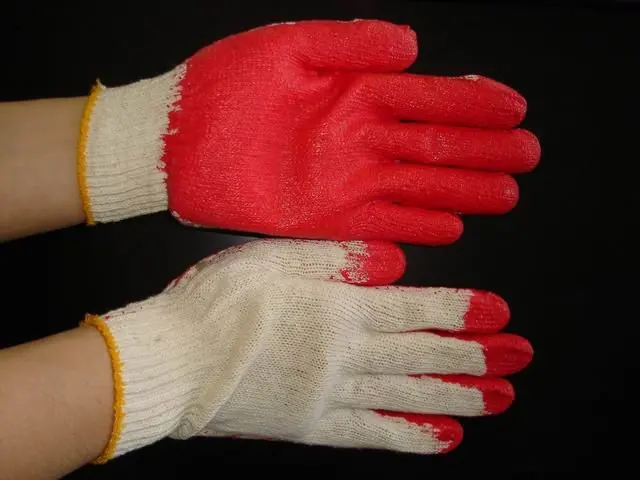 half coated gloves