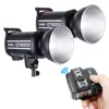 Studio Light Kit Set with Strobe Flash +Transmitter +Softbox + Door Kit + Snoot + Plate+ Honeycomb + Bag for Nikon DSLR Cameras