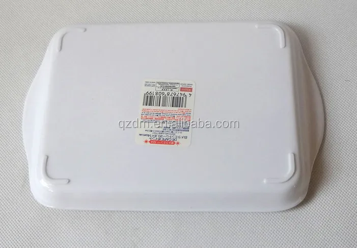 White Plastic kids tray Melamine small tray 8inch