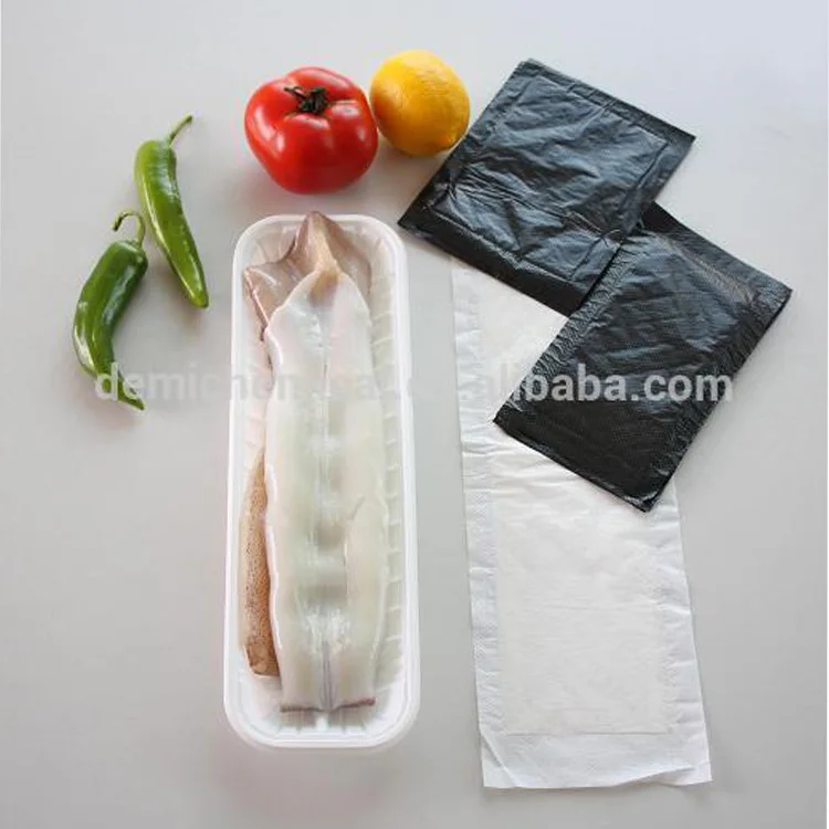 Certification Eco-Friendly Biodegradable Health Water Absorbent Pads, Customized Size Absorbent Meat Pad