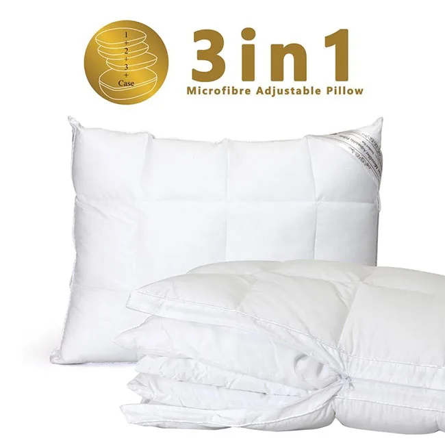 Microfiber Adjustable Pillow 2 Inch 1 Manufacture Polyester Microfiber
