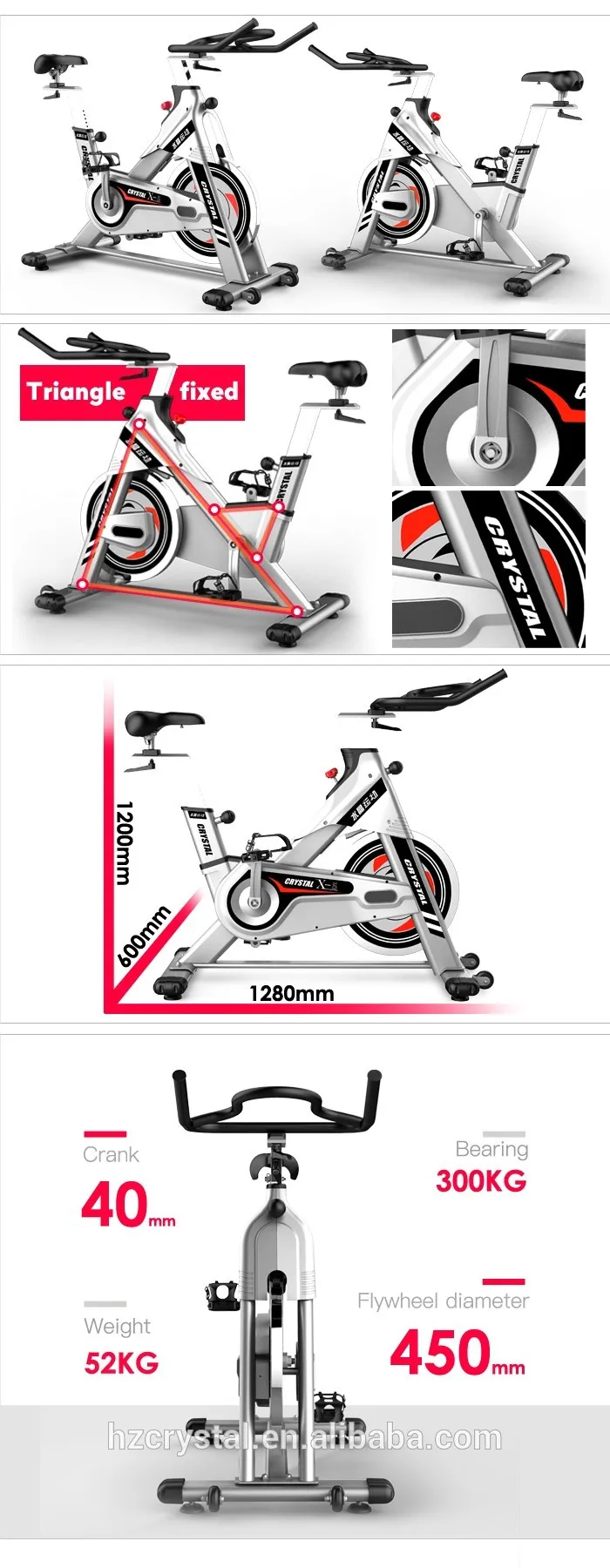 SJ-X5 Indoor Fitness Exercise Gym Equipment Spin Bike for Exercise
