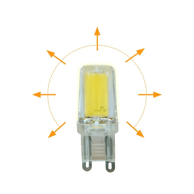 China supplier 100lm/w 2.5w silicone powerful led light g9