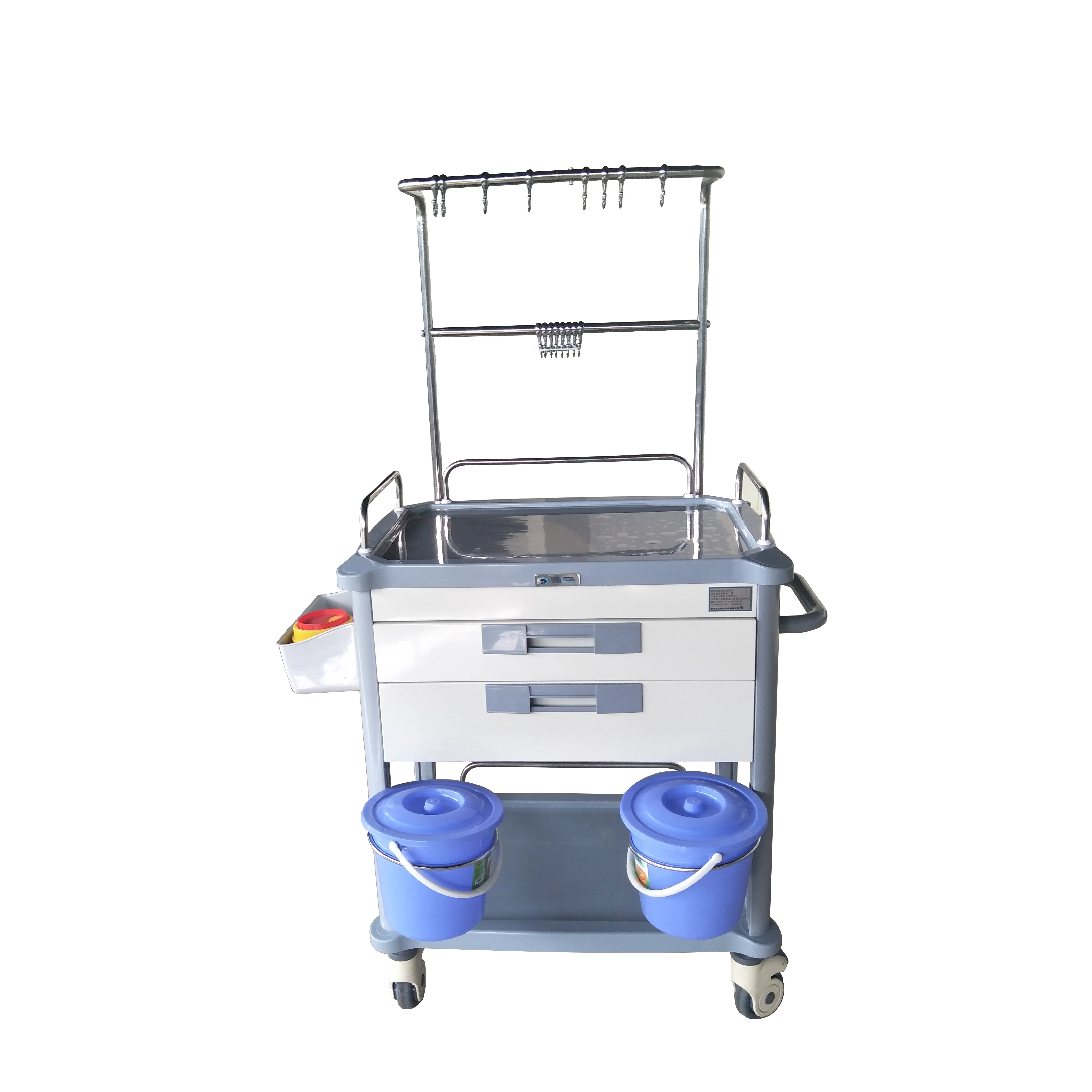 Hospital ABS plastic IV pole infusion trolley