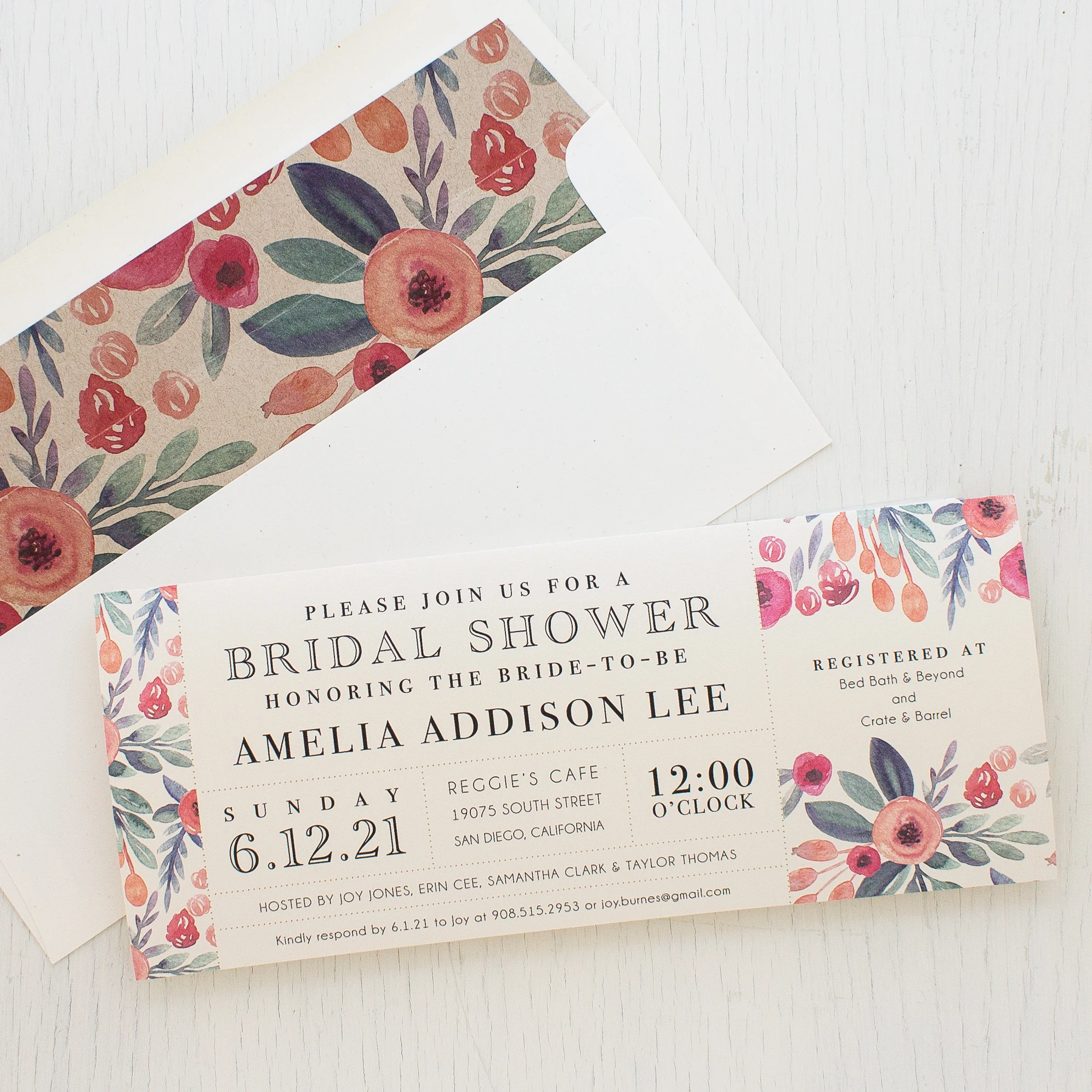 Cheap Floral And Garden Theme Bridal Shower Invitations