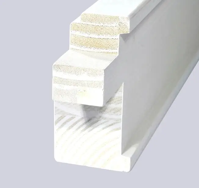 white primed finger joint wood French Door Frame