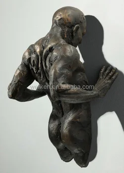 Wall Sculptures Climbing Man Sculpture Mounted Wall Sculptures Climbing Man Sculpture