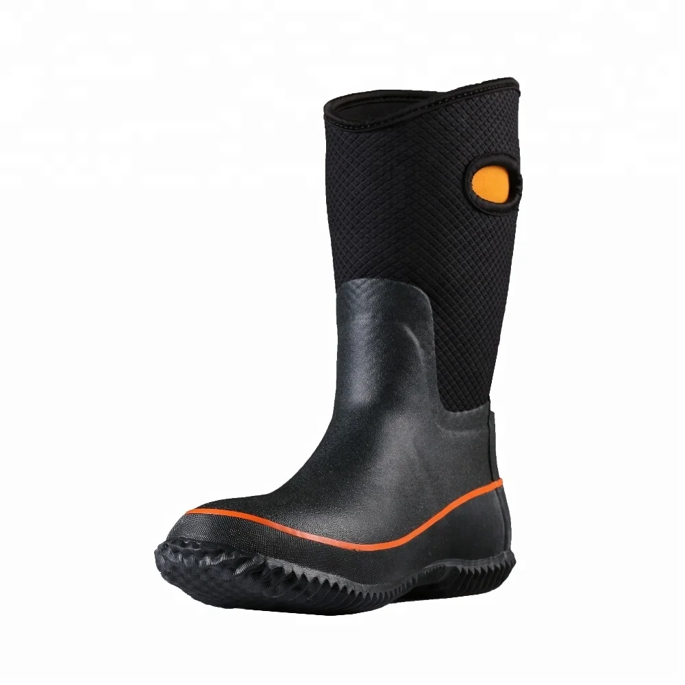 
custom logo 100% waterproof seamless neoprene fishing work boots 
