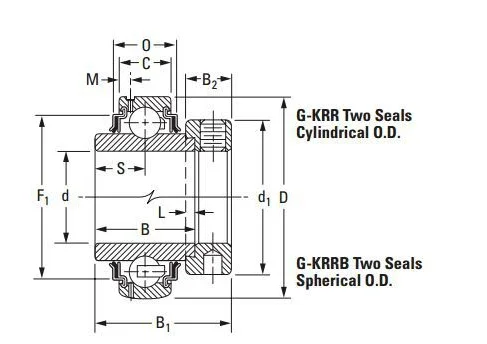 g1107 krrb中國供應熱賣帶座球軸承g1107krrb