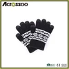 Acrylic smart tips magic gloves, jacquard knit screen touch gloves