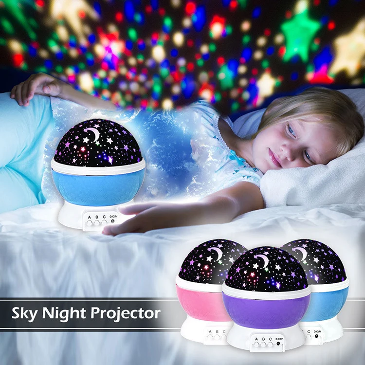Baby Night Lights,Starry Night Light Rotating Moon Stars Projector,9